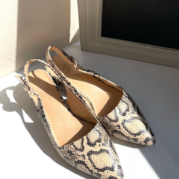 Franko Satro Snake Print Sling Back Pump Sz. 7M - Picture 3 of 6